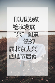以瓜为媒 绘就发展“兴”图景——第37届北京大兴西瓜节启幕