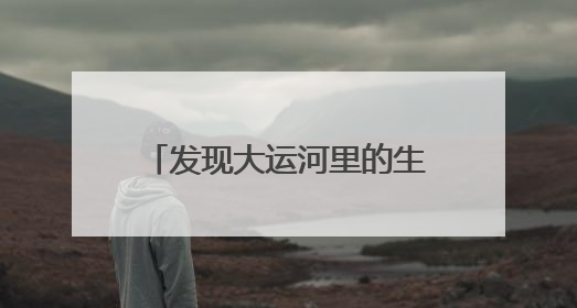 发现大运河里的生态文明｜扬州：让致富河流淌出好生态