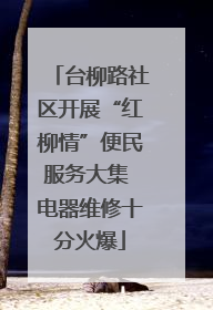 台柳路社区开展“红柳情”便民服务大集 电器维修十分火爆