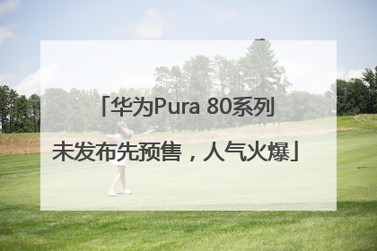 华为Pura 80系列未发布先预售，人气火爆