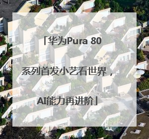华为Pura 80系列首发小艺看世界，AI能力再进阶