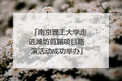 南京理工大学走进潍坊首届项目路演活动成功举办