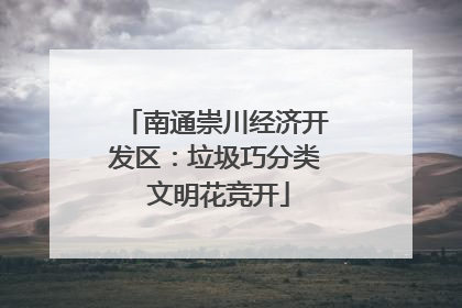 南通崇川经济开发区：垃圾巧分类 文明花竞开