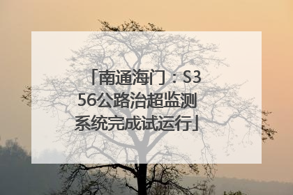 南通海门：S356公路治超监测系统完成试运行