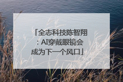 全志科技陈智翔：AI穿戴眼镜会成为下一个风口
