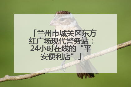 兰州市城关区东方红广场现代警务站：24小时在线的“平安便利店”