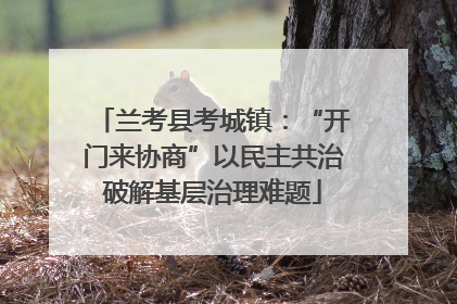兰考县考城镇：“开门来协商”以民主共治破解基层治理难题