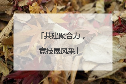 共建聚合力，竞技展风采