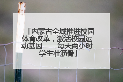 内蒙古全域推进校园体育改革，激活校园运动基因——每天两小时 学生壮筋骨