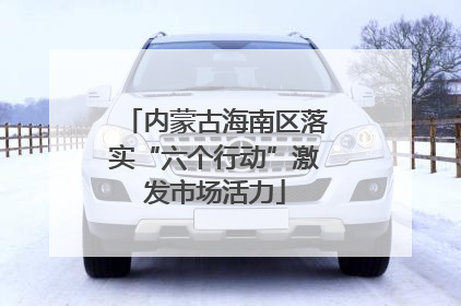 内蒙古海南区落实“六个行动”激发市场活力