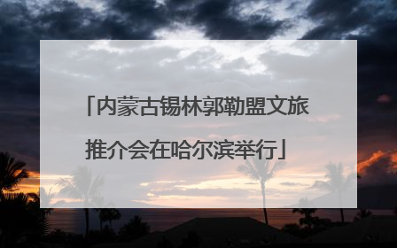 内蒙古锡林郭勒盟文旅推介会在哈尔滨举行
