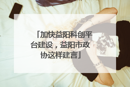 加快益阳科创平台建设，益阳市政协这样建言