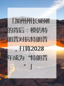 加州州长硬刚的背后：模仿特朗普对抗特朗普，打算2028年成为“特朗普”