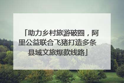 助力乡村旅游破圈，阿里公益联合飞猪打造多条县域文旅爆款线路