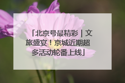 北京号最精彩｜文旅盛宴！京城近期超多活动轮番上线