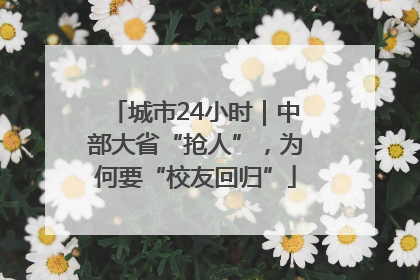 城市24小时｜中部大省“抢人”，为何要“校友回归”