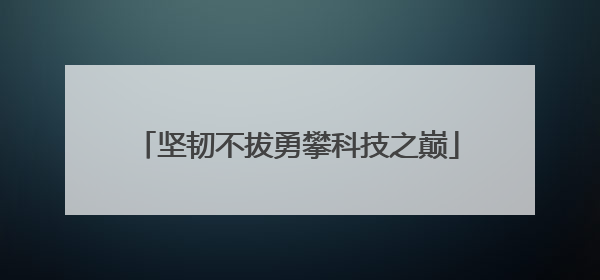 坚韧不拔勇攀科技之巅