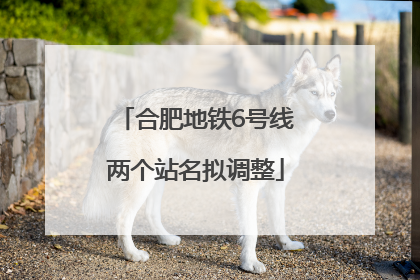 合肥地铁6号线两个站名拟调整