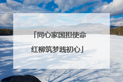 同心家国担使命 红柳筑梦践初心