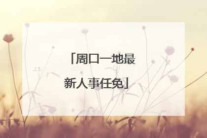 周口一地最新人事任免