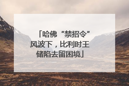 哈佛“禁招令”风波下，比利时王储陷去留困境