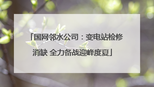 国网邻水公司：变电站检修消缺 全力备战迎峰度夏