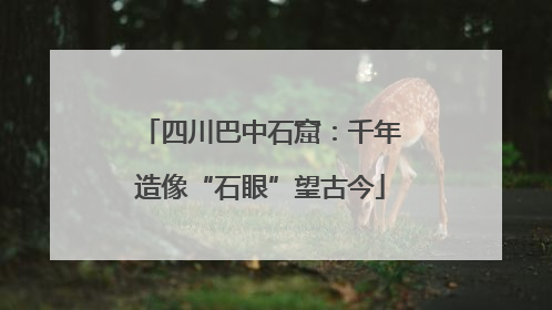四川巴中石窟：千年造像“石眼”望古今