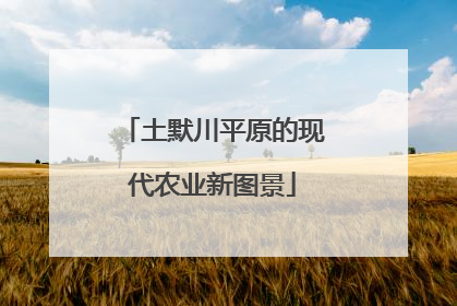土默川平原的现代农业新图景