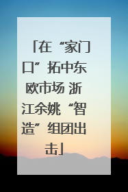 在“家门口”拓中东欧市场 浙江余姚“智造”组团出击