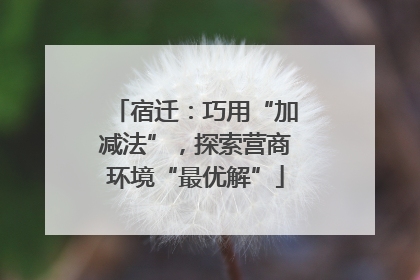 宿迁：巧用“加减法”，探索营商环境“最优解”