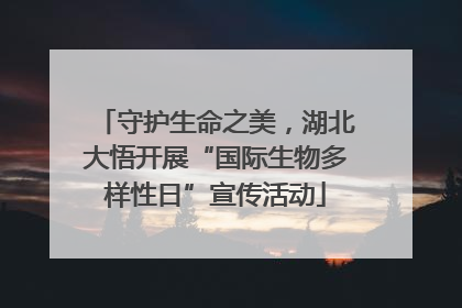 守护生命之美，湖北大悟开展“国际生物多样性日”宣传活动