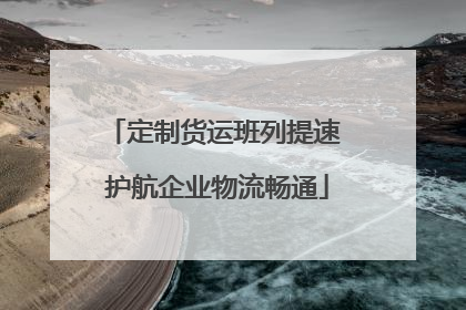 定制货运班列提速 护航企业物流畅通