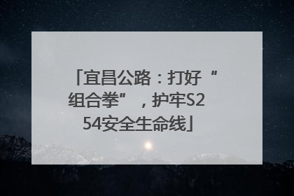 宜昌公路：打好“组合拳”，护牢S254安全生命线
