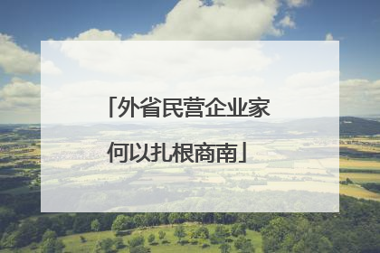 外省民营企业家何以扎根商南