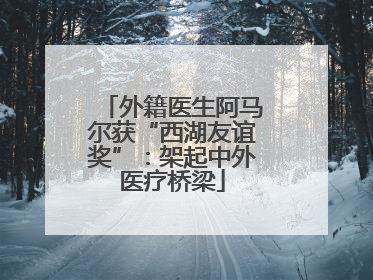 外籍医生阿马尔获“西湖友谊奖”：架起中外医疗桥梁