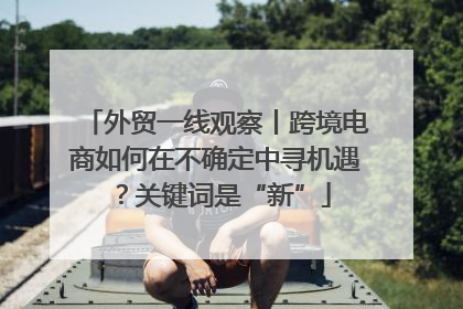 外贸一线观察丨跨境电商如何在不确定中寻机遇？关键词是“新”