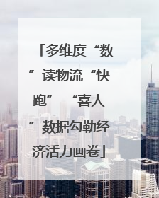 多维度“数”读物流“快跑” “喜人”数据勾勒经济活力画卷