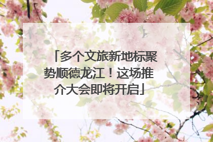 多个文旅新地标聚势顺德龙江！这场推介大会即将开启