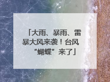 大雨、暴雨、雷暴大风来袭！台风“蝴蝶”来了