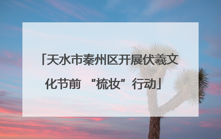 天水市秦州区开展伏羲文化节前 “梳妆”行动
