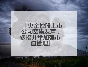 央企控股上市公司密集发声，多措并举加强市值管理