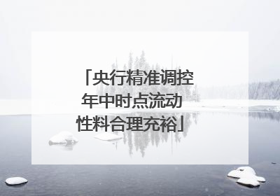 央行精准调控 年中时点流动性料合理充裕
