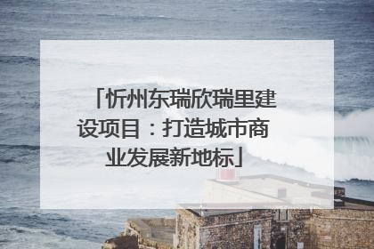忻州东瑞欣瑞里建设项目：打造城市商业发展新地标