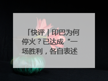 快评｜印巴为何停火？已达成“一场胜利，各自表述”的效果