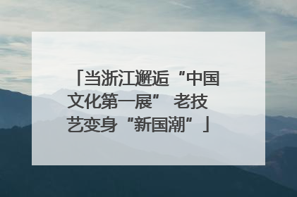 当浙江邂逅“中国文化第一展” 老技艺变身“新国潮”