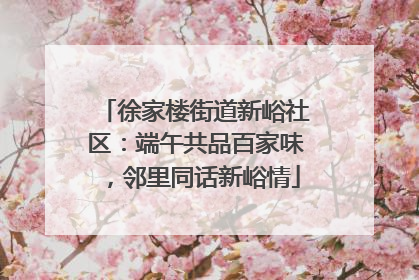 徐家楼街道新峪社区：端午共品百家味，邻里同话新峪情
