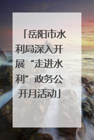 岳阳市水利局深入开展“走进水利”政务公开月活动