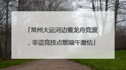 常州大运河边看龙舟竞渡，非遗竞技点燃端午激情