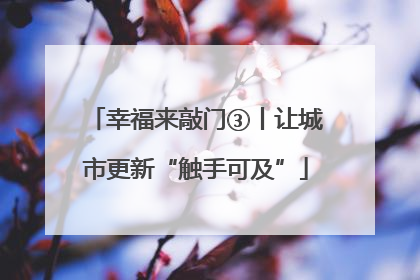 幸福来敲门③丨让城市更新“触手可及”