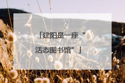 建阳是一座“活态图书馆”